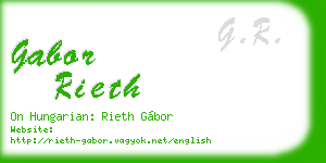 gabor rieth business card