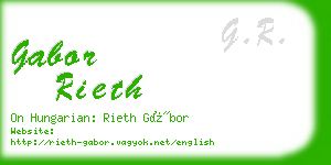 gabor rieth business card
